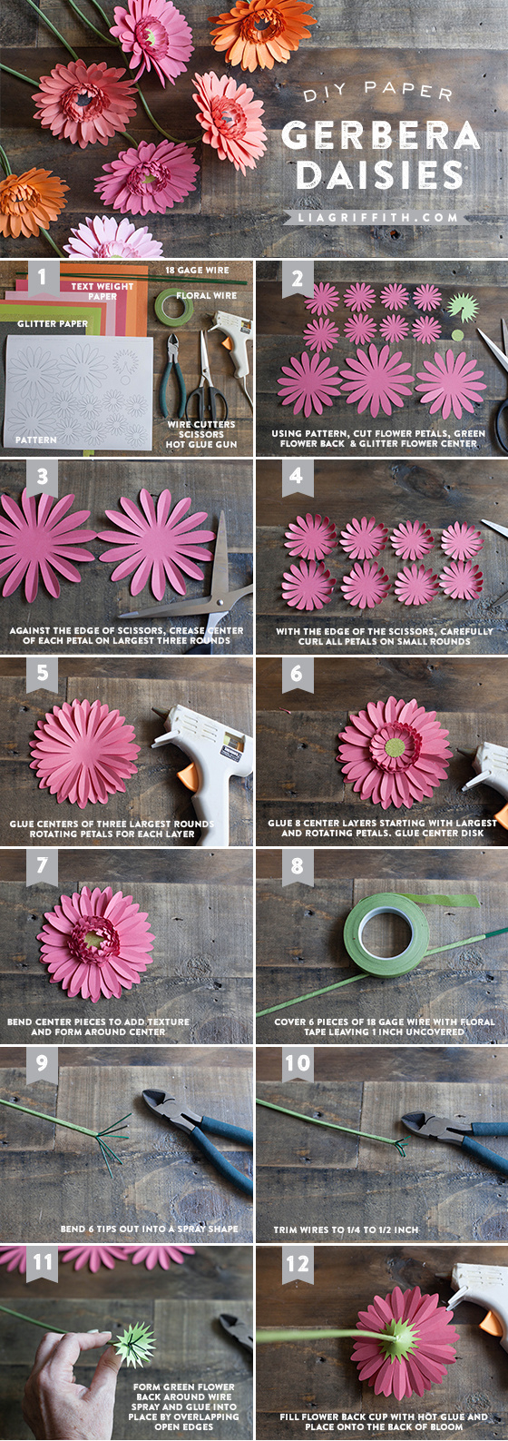 diy gerbera daisy paper flower pertaining to free gerbera daisy template Diy Gerbera Daisy Paper Flower. pertaining to Free Gerbera Daisy Template