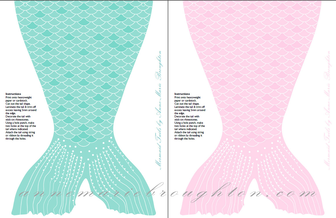 Diy Printable Paper Mermaid Tails | Anne-Marie Broughton with regard to Free Mermaid Tail Printable