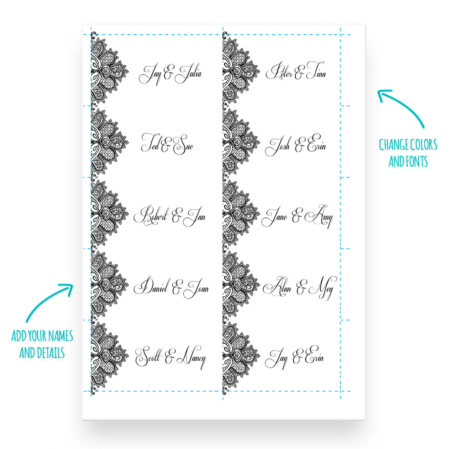 Diy Wedding Invitation Belly Band With Guest Names inside Free Belly Band Template