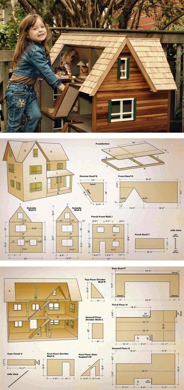 Doll House Plans - Wooden Toy Plans And Projects | Woodarchivist in Printable Free Dollhouse Plans
