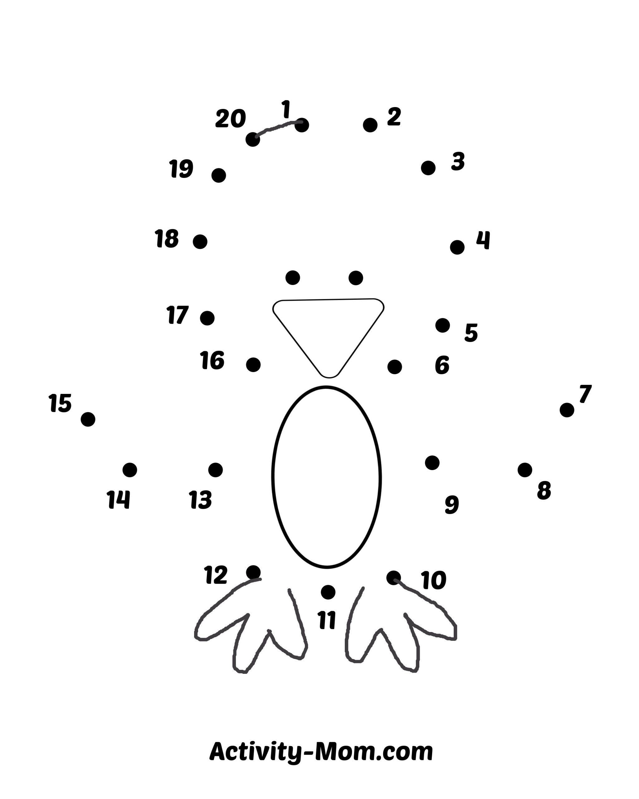 Dot To Dot Worksheets Numbers 1 To 20 (Free Printable) - The with regard to Easy Dot to Dot Free Printables
