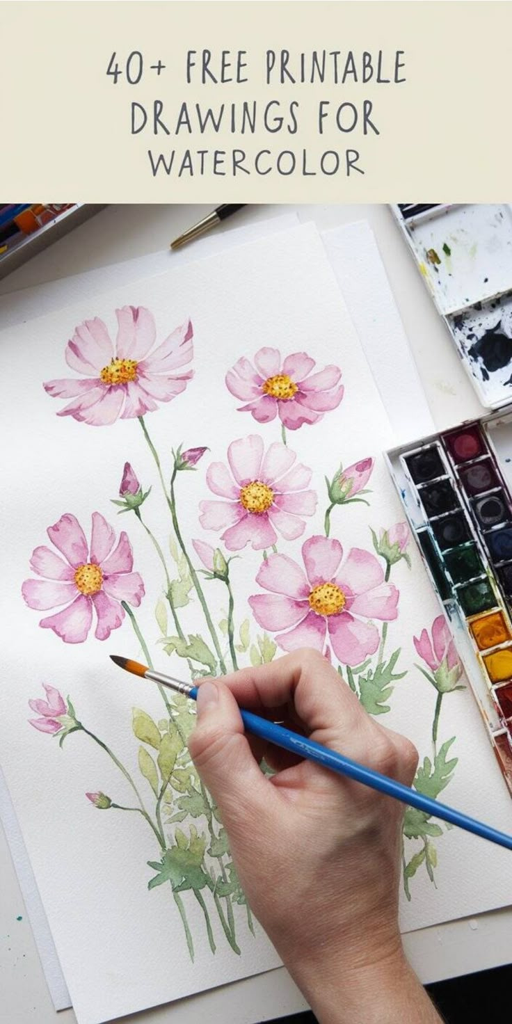 Download 40+ Free Watercolor Printable Templates inside Free Printable Watercolor Pictures to Paint