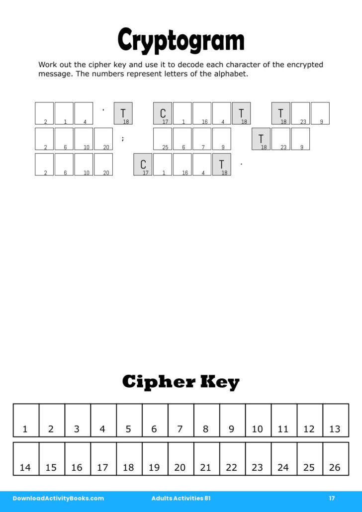 Free Printable Cryptograms For Adults