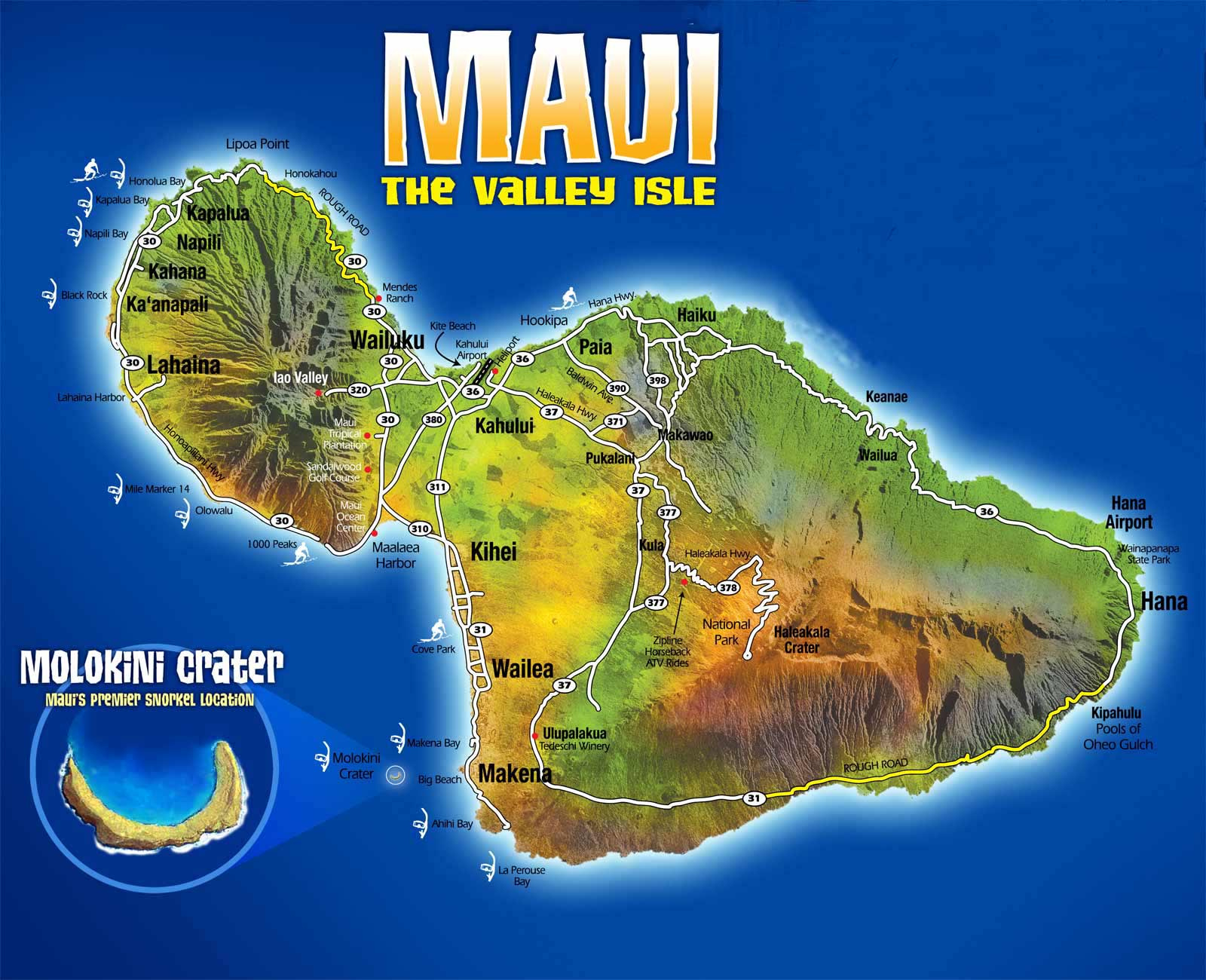 Download Free Maps Maui, Hawaii - Manaloharentacar inside Free Printable Map of Maui