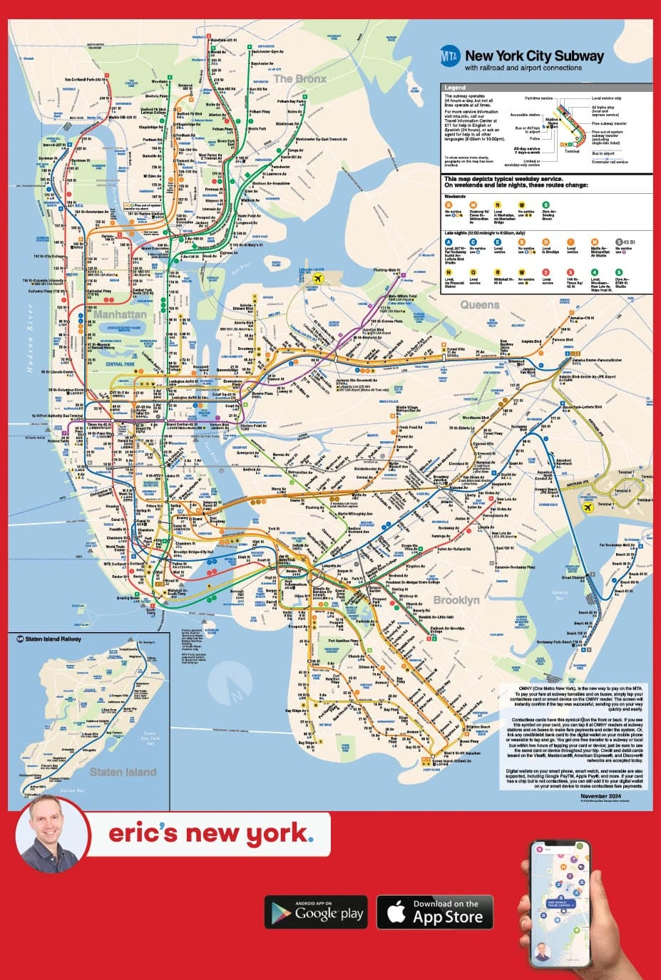Download Mta New York Subway And Bus Maps 2025 - Newyorkcity.ca intended for Free Printable Nyc Subway Map