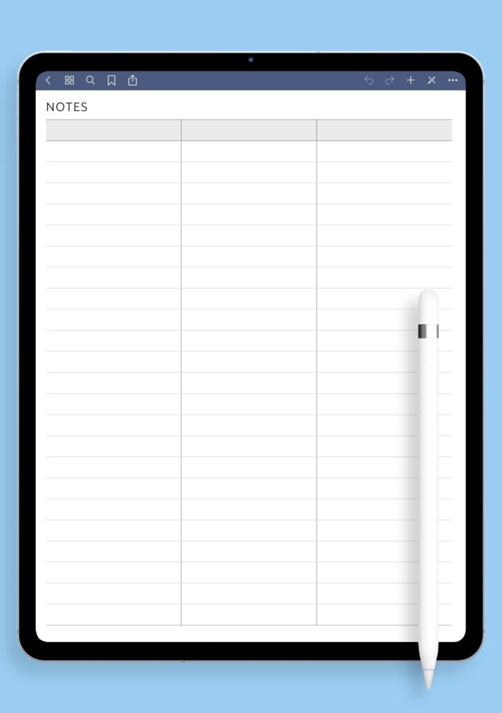 Free Printable 3 Column Spreadsheet