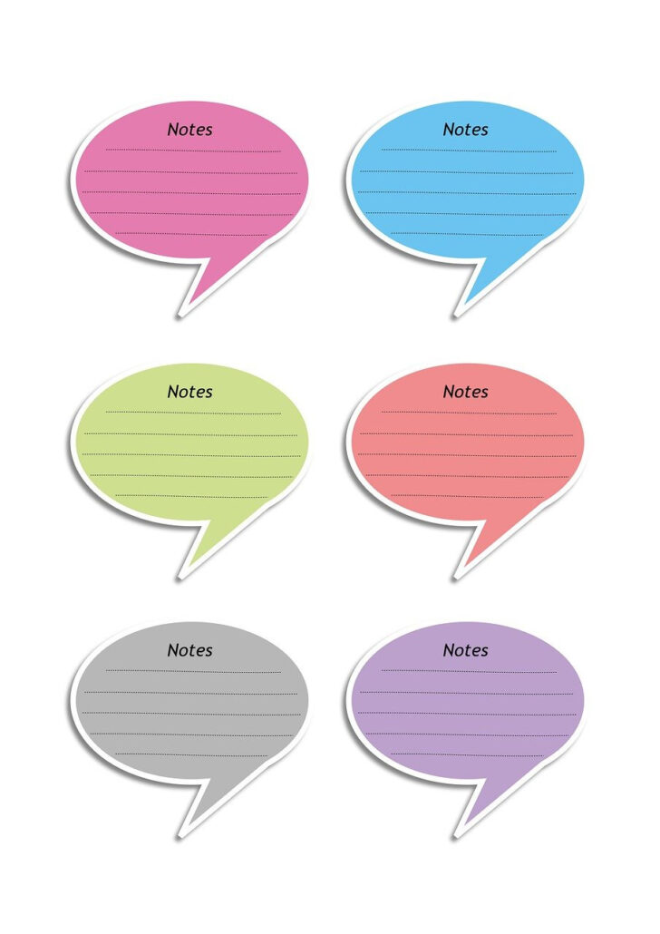 Free Printable Speech Bubbles with Lines