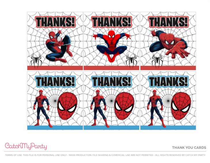 Spiderman Tags Free Printable