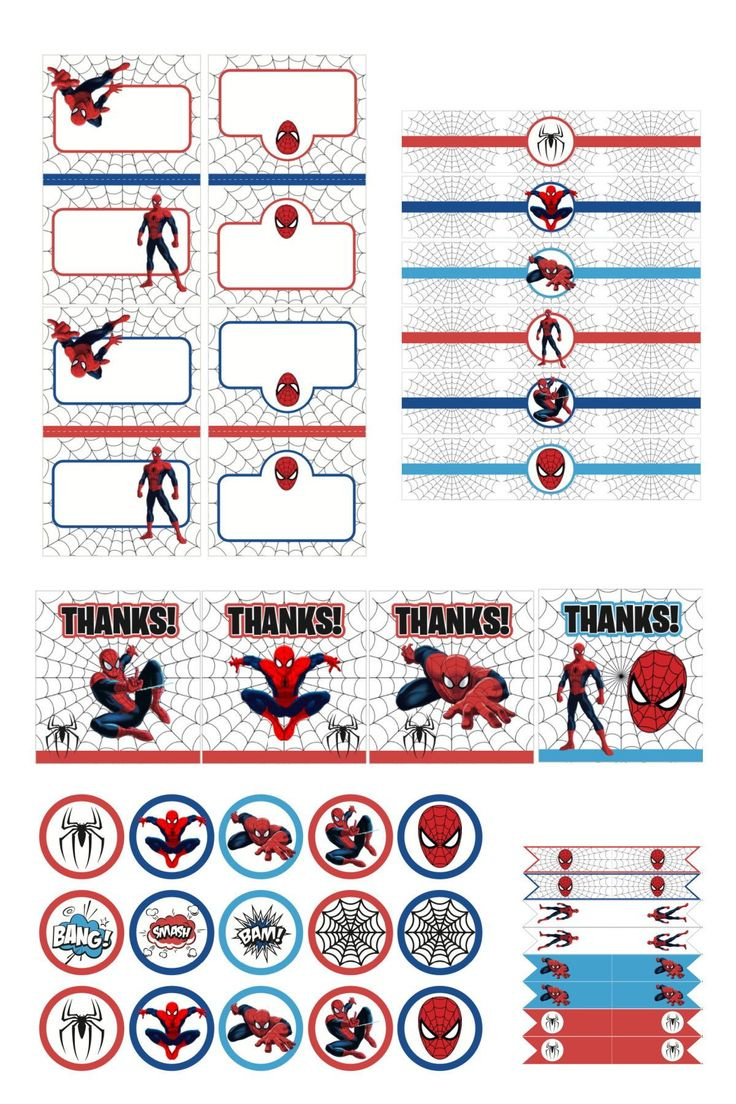 Download These Fantastic Free Spiderman Party Printables! for Spiderman Tags Free Printable