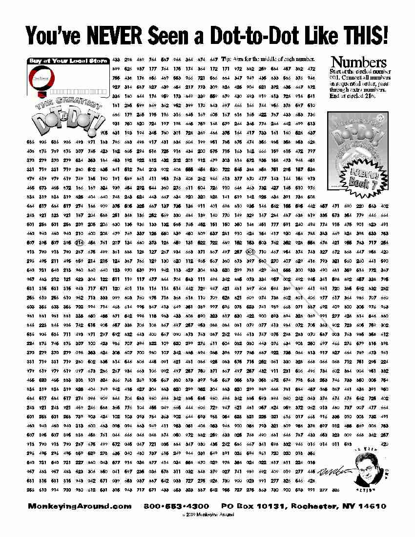Downloadable Dot-To-Dot Puzzles for Dot To Dot Printables Free Difficult