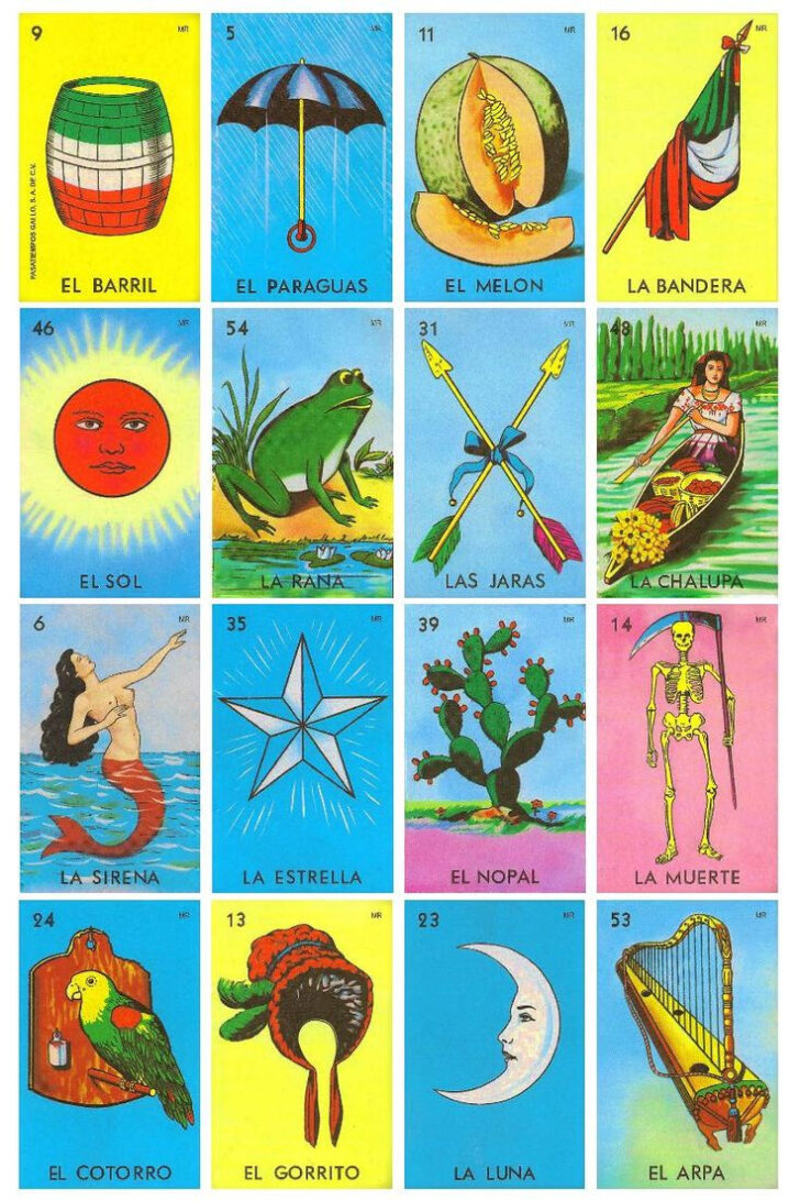 Downloadable Free Printable Loteria Game Cards