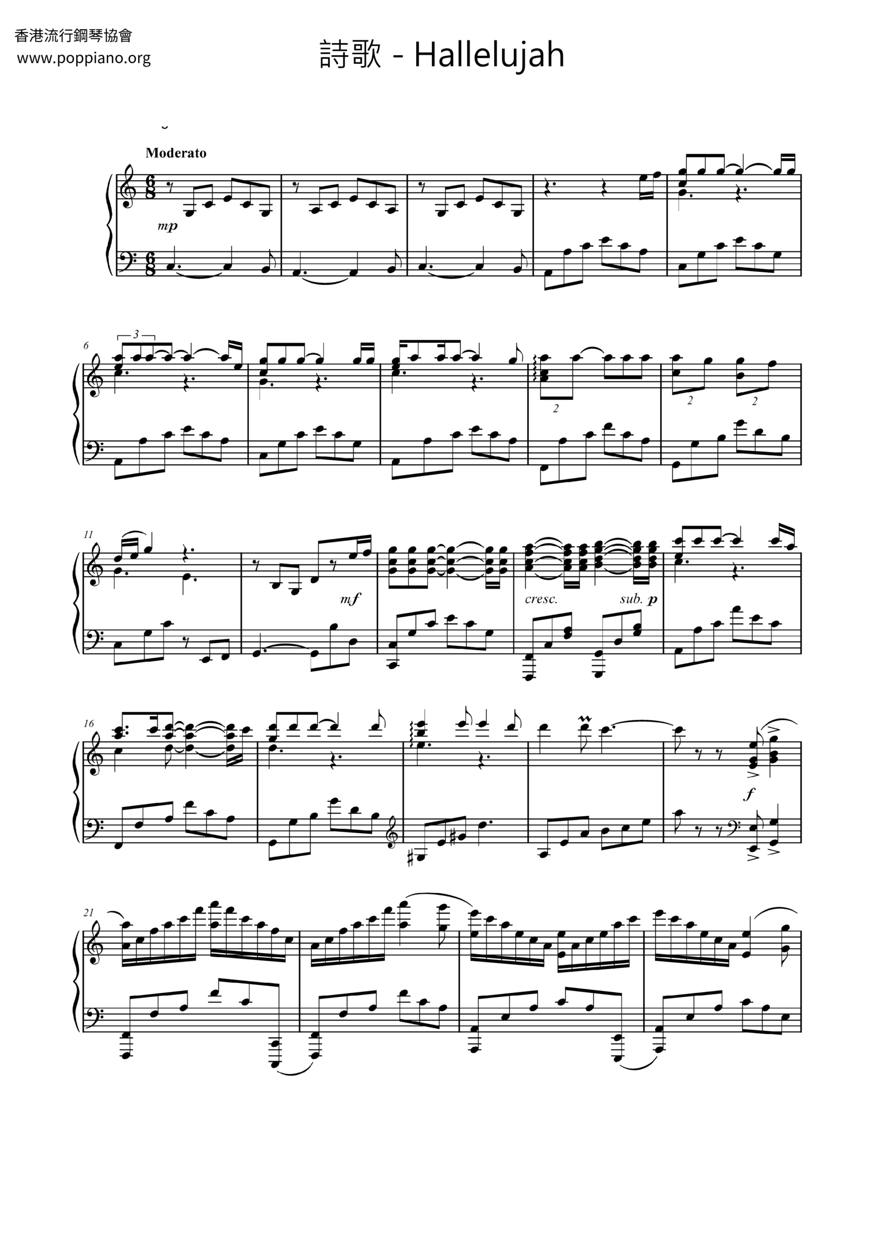 ☆ Spiritual-Hallelujah Sheet Music Pdf, - Free Score Download ☆ within Free Printable Hallelujah Piano Sheet Music