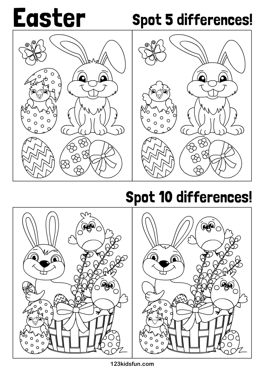 Easter | 123 Kids Fun Apps intended for Free Printable Easter Spot the Difference