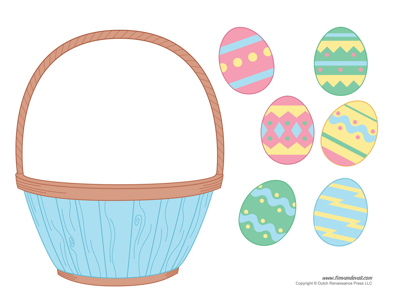 Easter Basket Template, Easter Basket Clipart &amp;amp; Easter Craft inside Free Printable Easter Care Package Clip Art