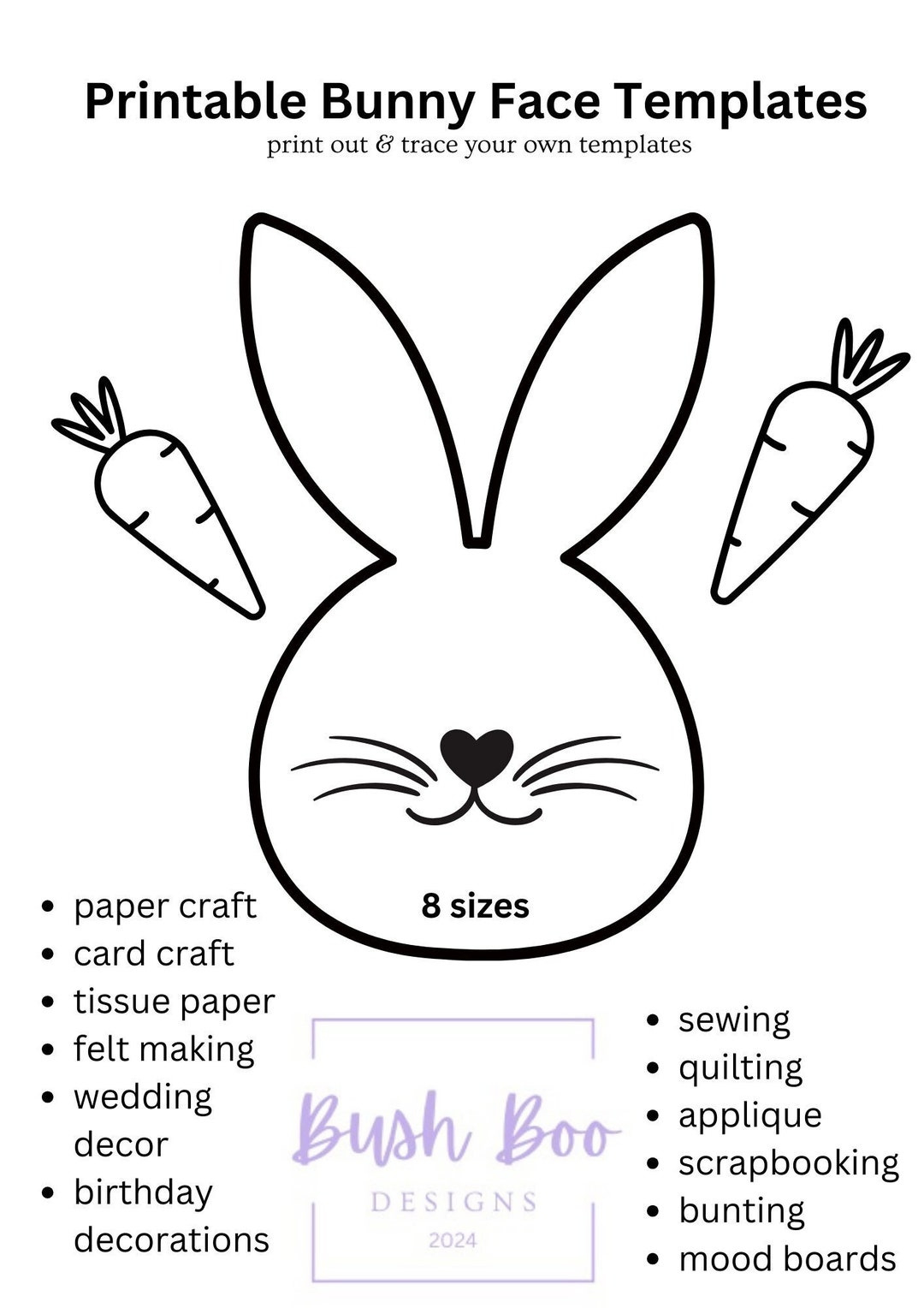 Easter Bunny Face Templates Print Out 4 Page Bunny Face Template inside Printable Easter Bunny Face Template