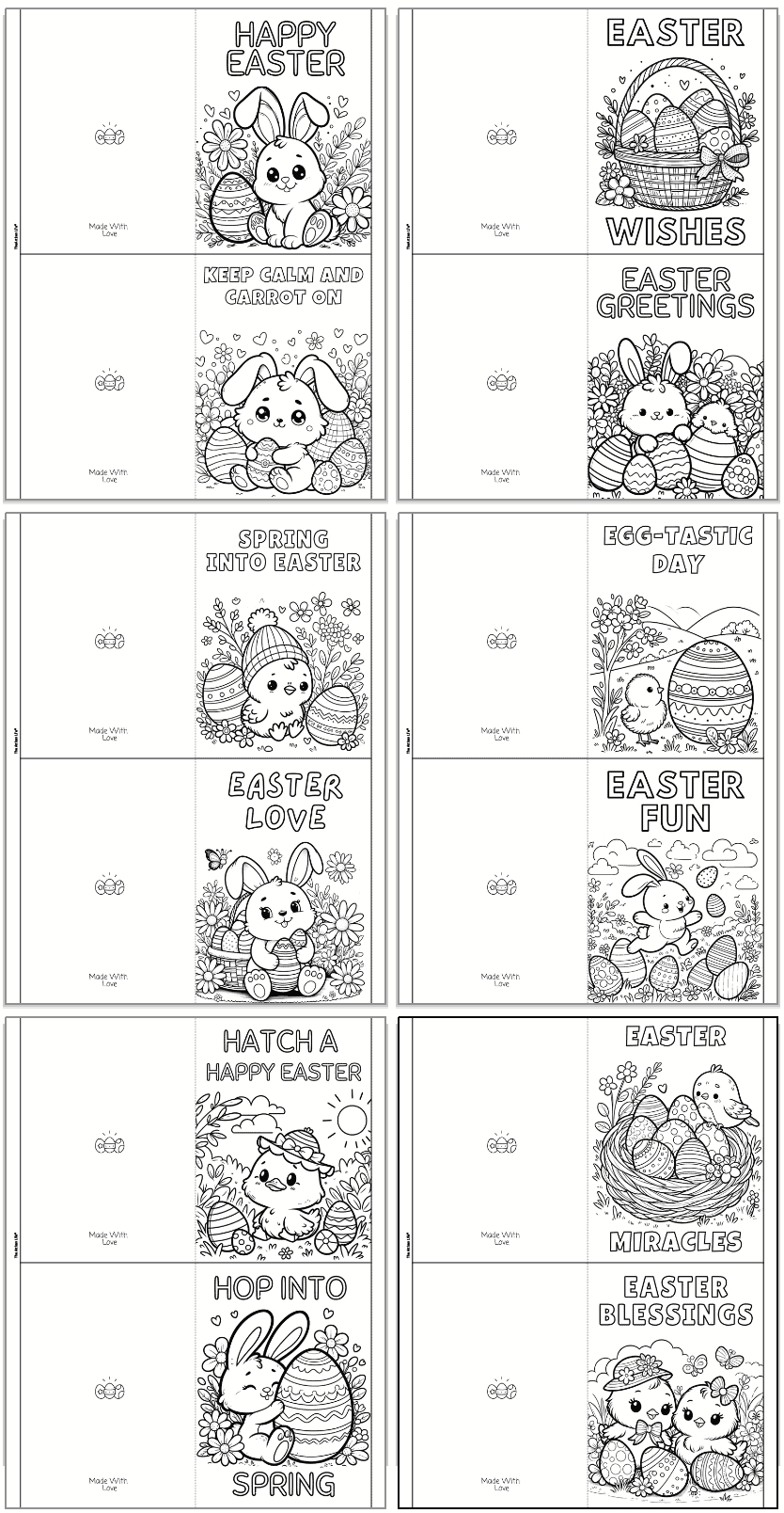 Easter Card Free Printables - The Artisan Life within Free Printable Black and White Easter Cards For Kids
