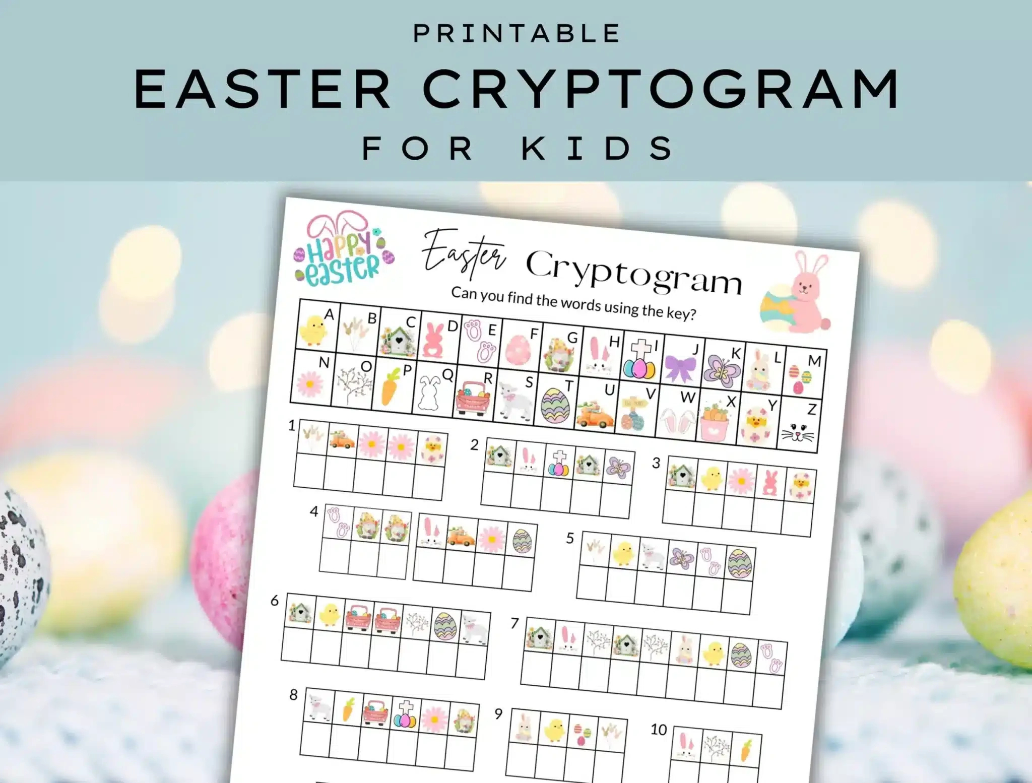 Easter Cryptogram Printable: Cracking The Bunny Code for Printable Cryptogram
