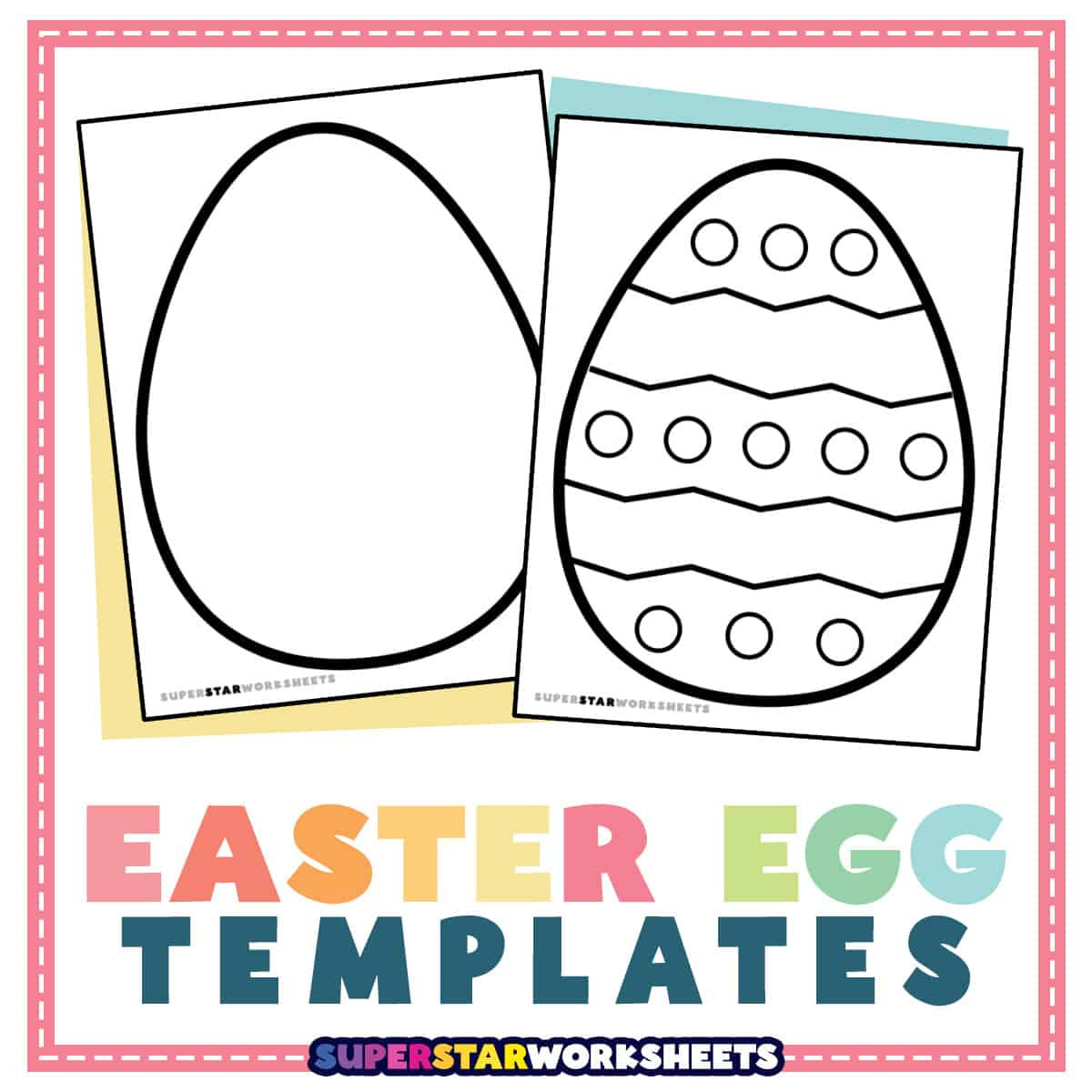 Easter Egg Template (Free Printables) - Superstar Worksheets with regard to Free Printable Easter Cutouts Website
