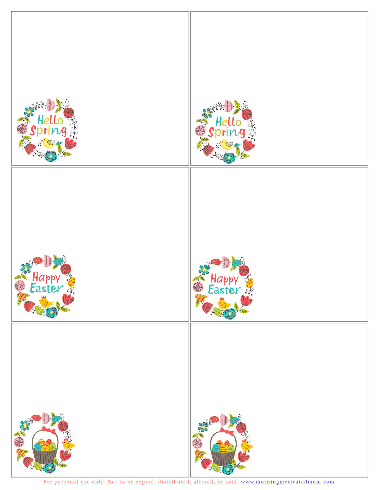 Easter Place Cards – Morning Motivated Mom regarding Free Printable Easter Place Cards