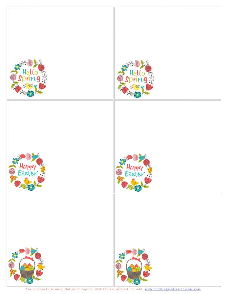 Easter Place Cards – Morning Motivated Mom with Free Printable Easter Name Cards