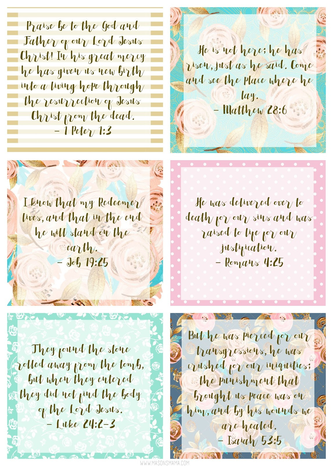 Easter Scripture Cards} - Hall Around Texas for Free Printable Easter Cards For Deceased Wife