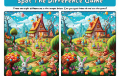 Easter Spot The Difference Games – World Of Printables regarding Free Printable Easter Spot The Difference With Answers