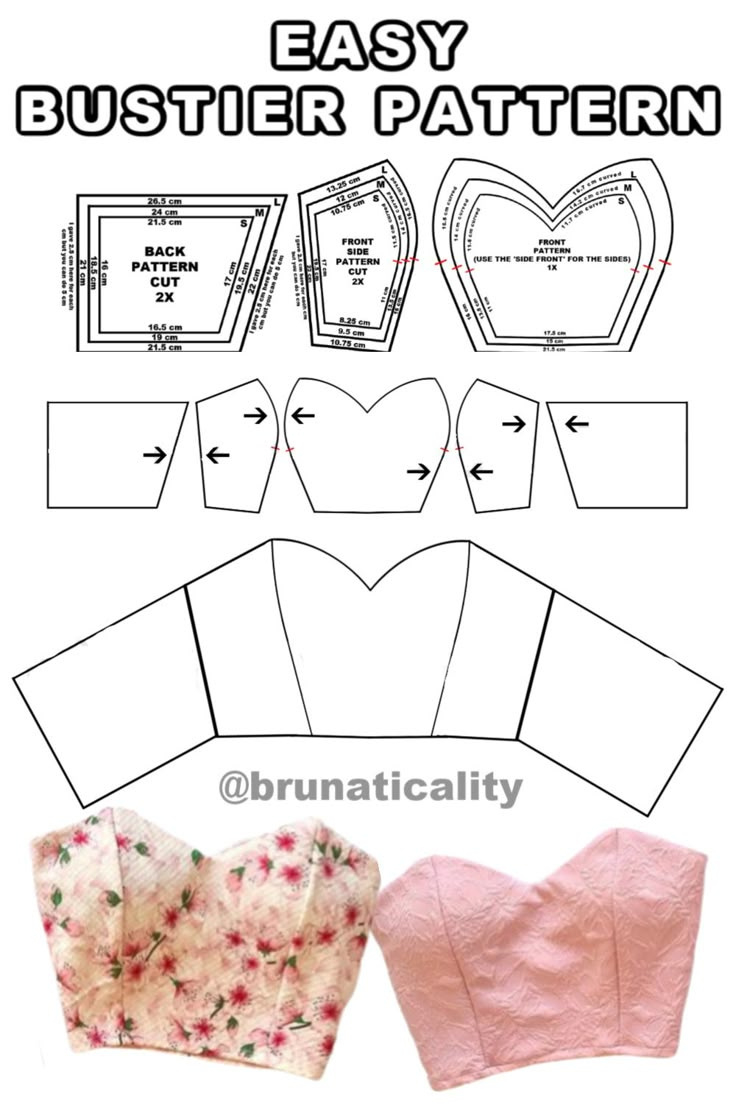 Easy Bustier Pattern pertaining to Free Printable Corset Sewing Pattern