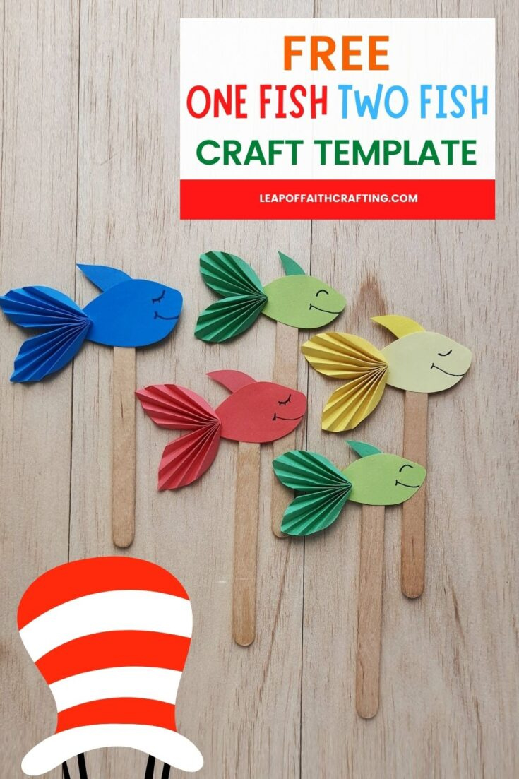 Easy One Fish Two Fish Craft With Free Template! - Leap Of Faith for One Fish Two Fish Free Printables