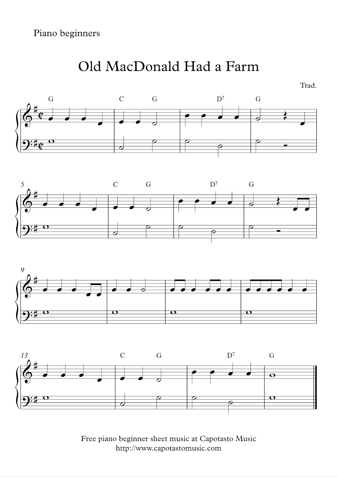 Easy Sheet Music For Beginners: Free Easy Beginner Piano Sheet pertaining to Free Printable Beginner Piano Sheet Music