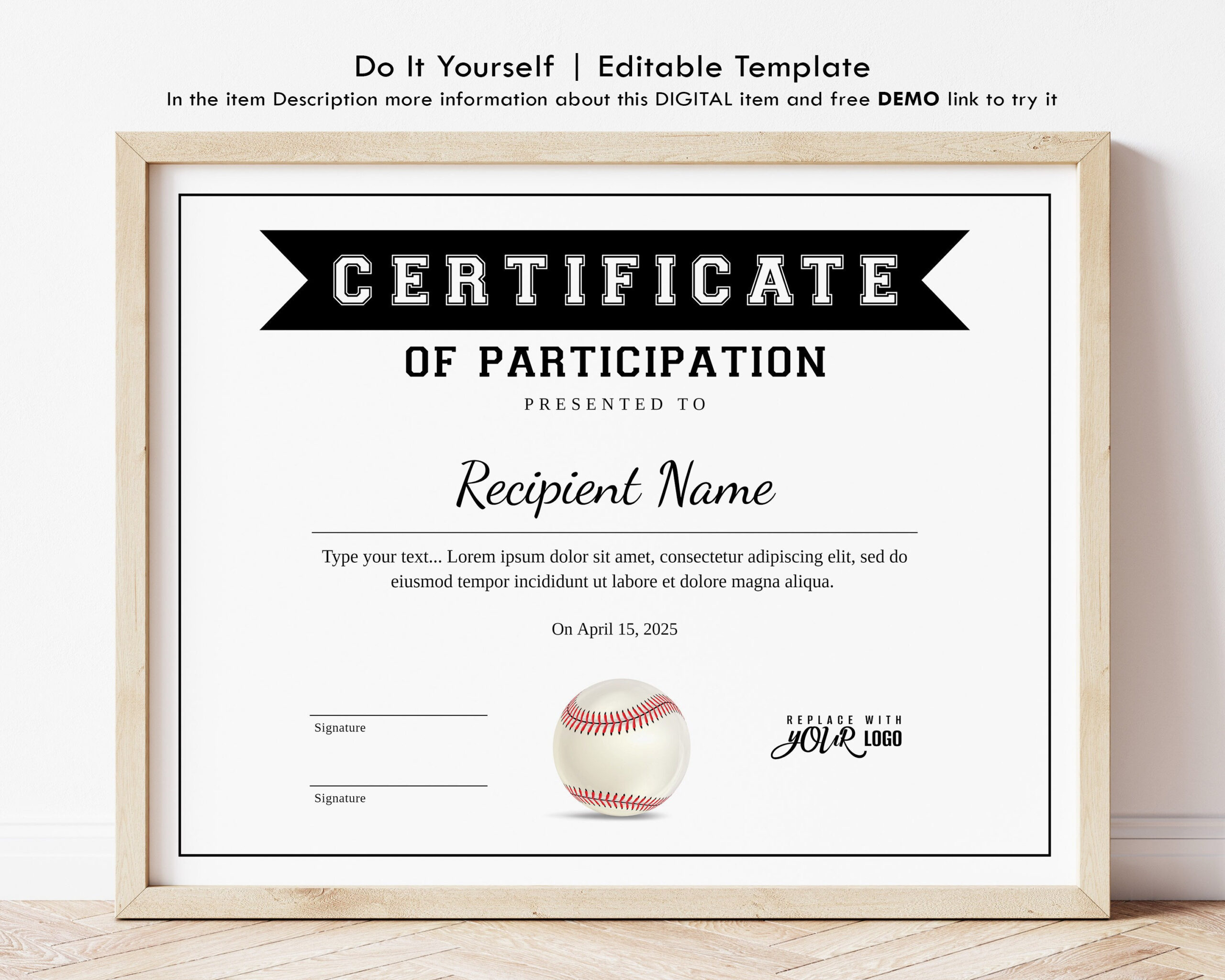 Editable Baseball Certificate Template, Baseball Award Certificate regarding Free Printable Baseball Award Certificates