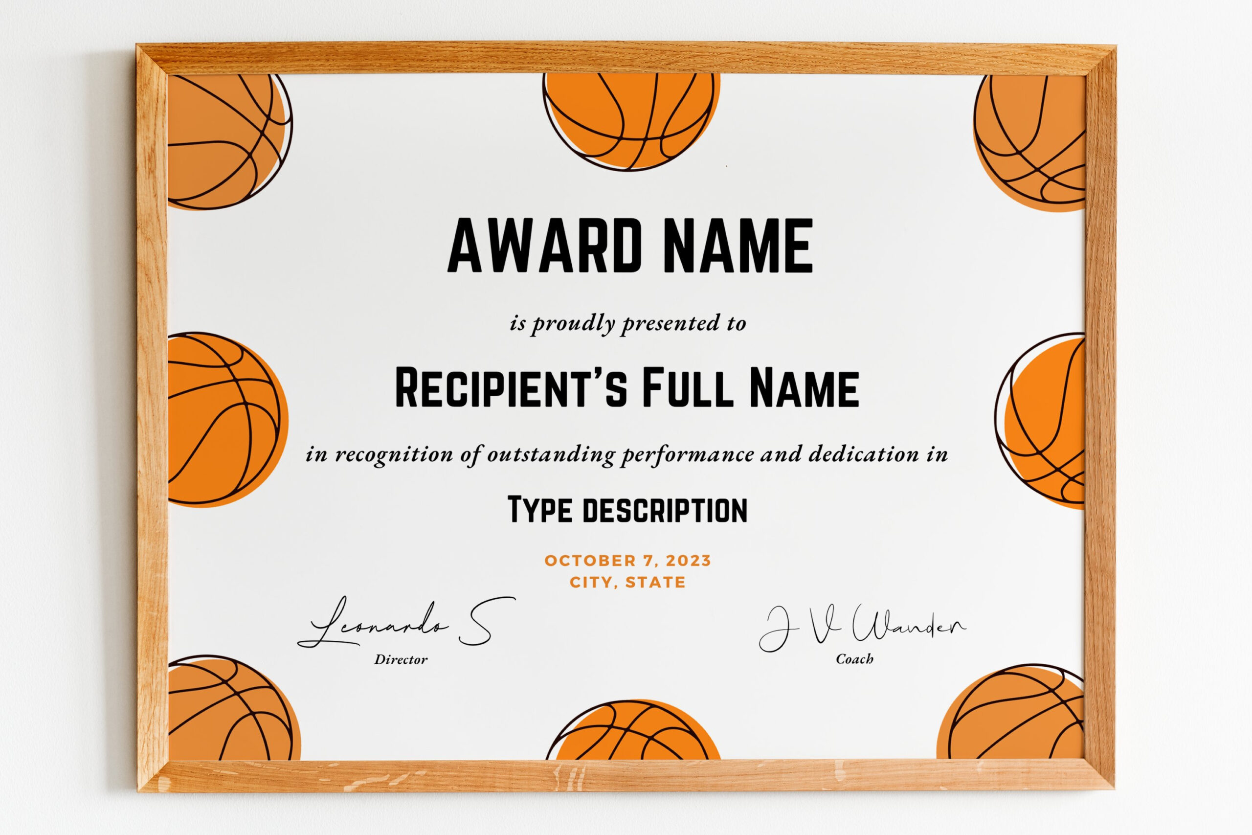 Editable Basketball Award Certificate Template, Printable pertaining to Free Printable Basketball Certificates