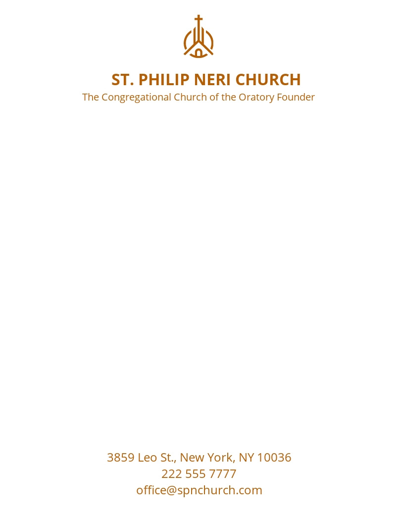 Editable Church Letterhead Templates In Word To Download for Free Church Letterhead Templates Word