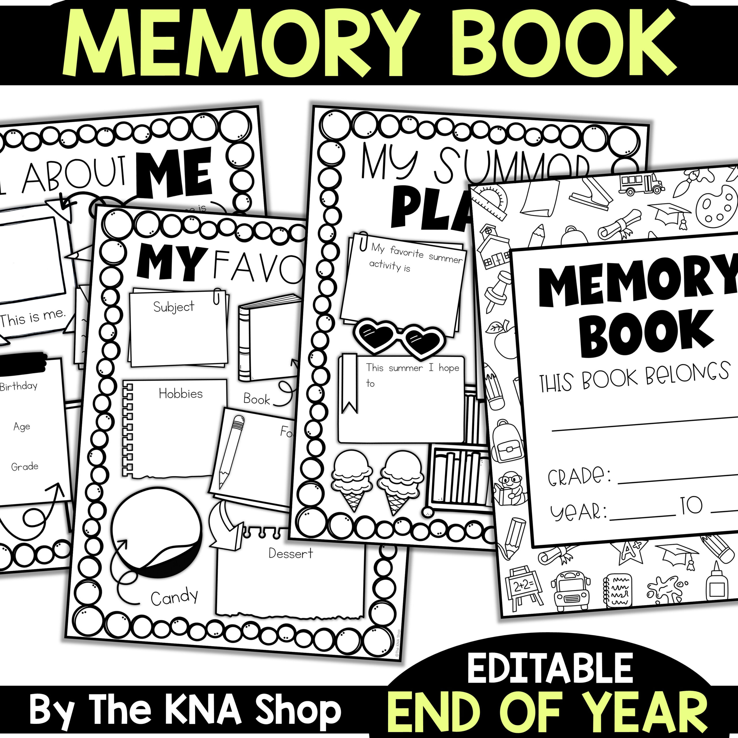 Editable End Of The Year Memory Book Printable | Teaching Resources with regard to Free End Of Year Memory Book Printables