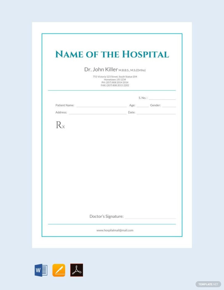 Free Medical Prescription Templates