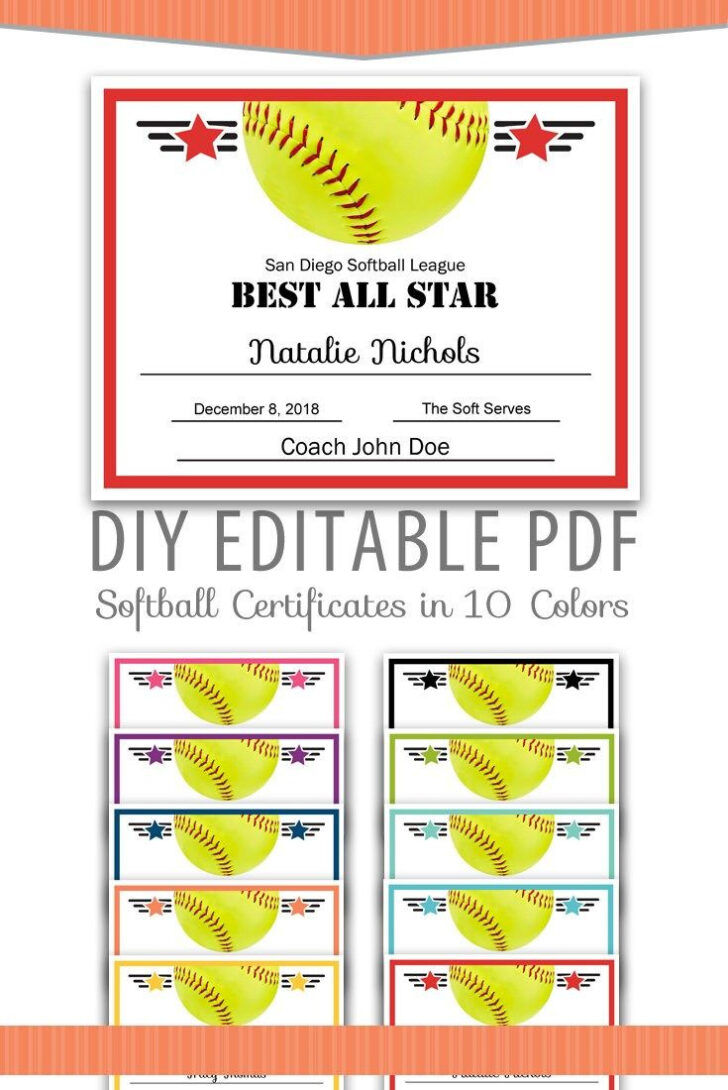 Softball Templates Free