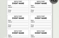 Editable Raffle Ticket Template | Printable Raffle Ticket for Raffle Ticket Templates Free