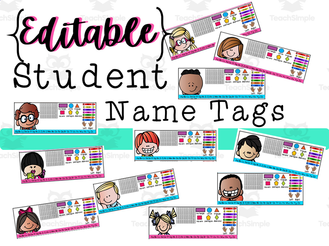 Editable Student Desk Name Tags inside Free Printable Student Name Desk Plates