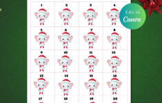 Editable White Elephant Gift Exchange, Christmas Exchange, White inside White Elephant Numbers Template Printable