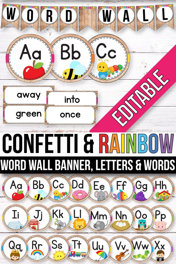 Editable Word Wall Letters Word Wall Words Farmhouse Classroom Labels pertaining to Free Printable Word Wall Letters