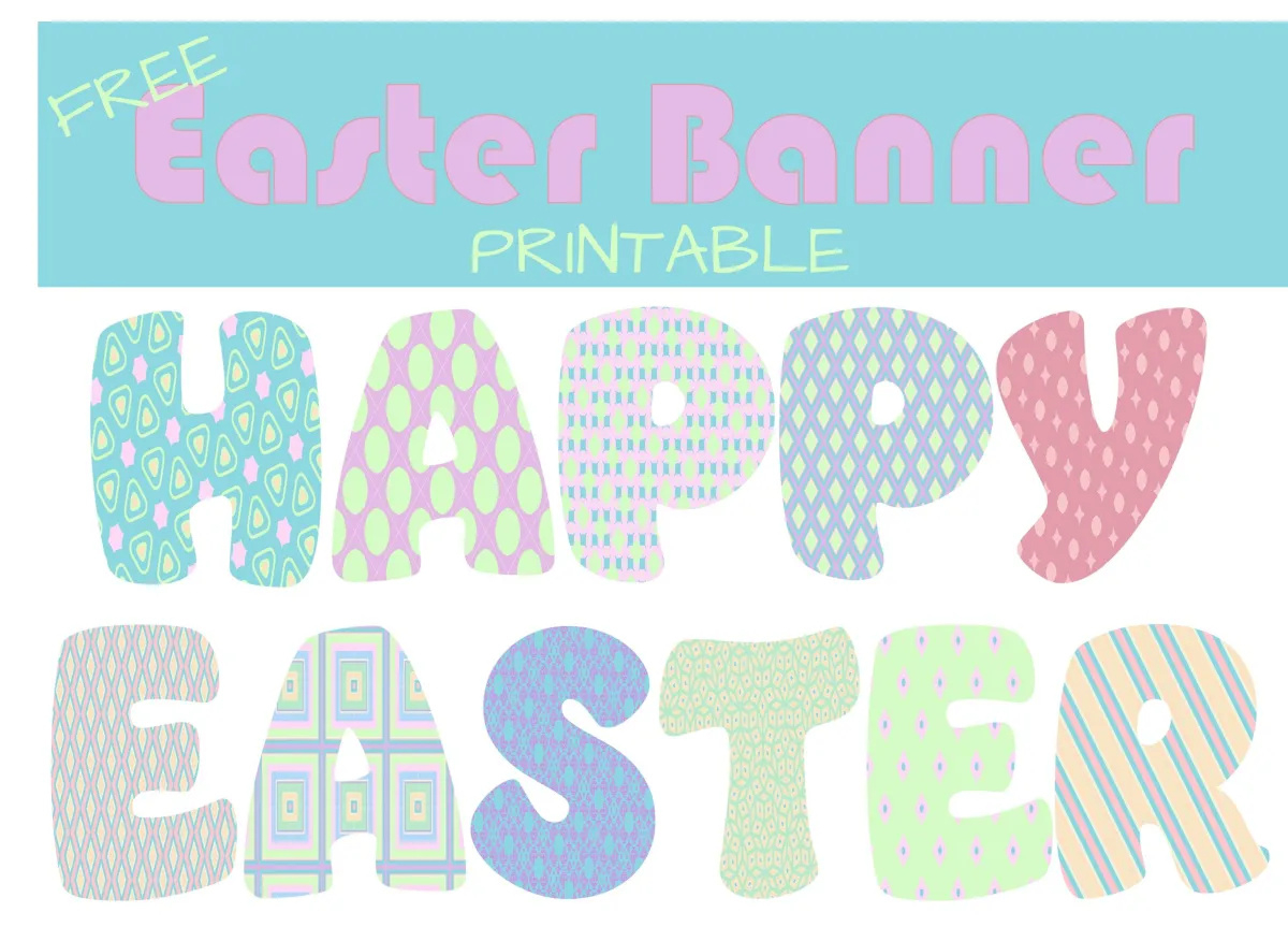 Egg-Citing Way To Spruce Up Your Home: Happy Easter Banner for Free Printable Happy Easter Writing