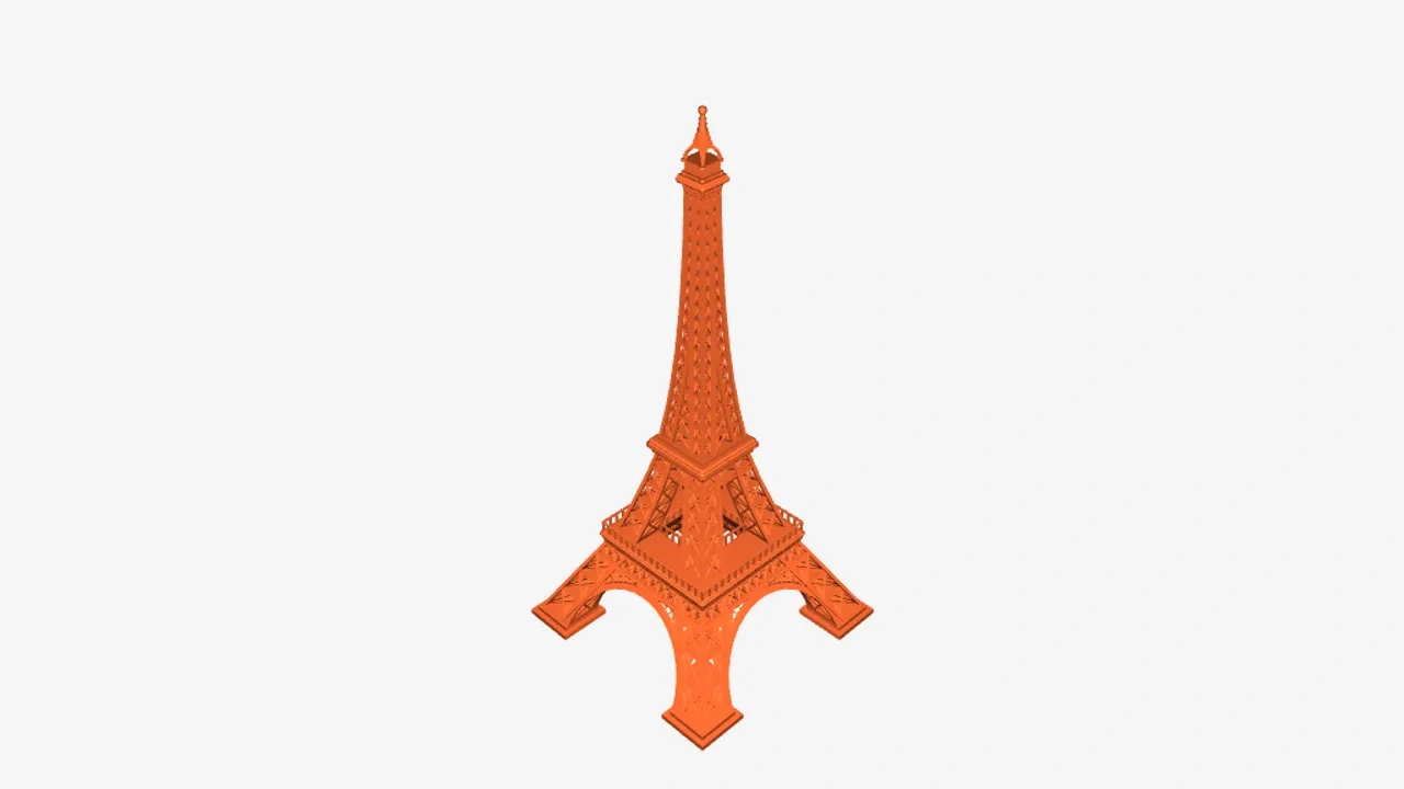 Eiffel Towermichal Fanta | Download Free Stl Model regarding Free Eiffel Tower Printables