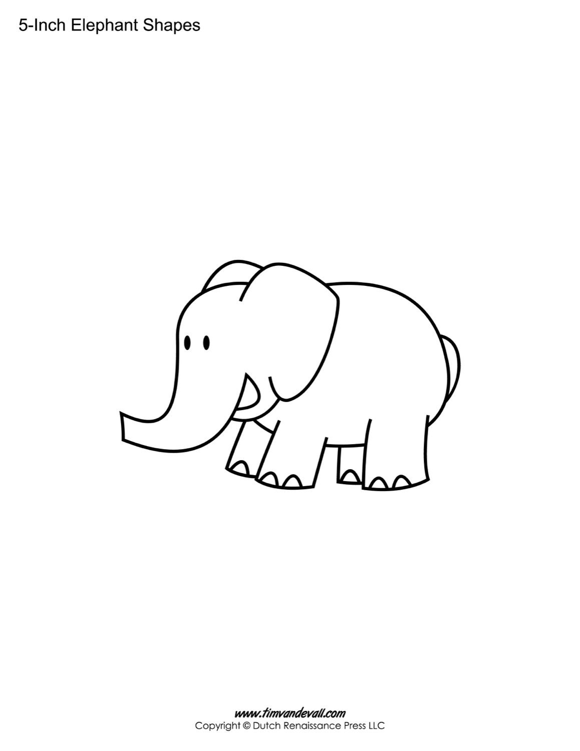 Elephant Shapes - Tim&amp;#039;S Printables inside White Elephant Cut Out Printable