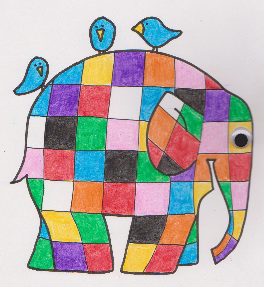 Elmer The Patchwork Elephant Coloring Page - Lines Across regarding Free Printable Elmer Elephant