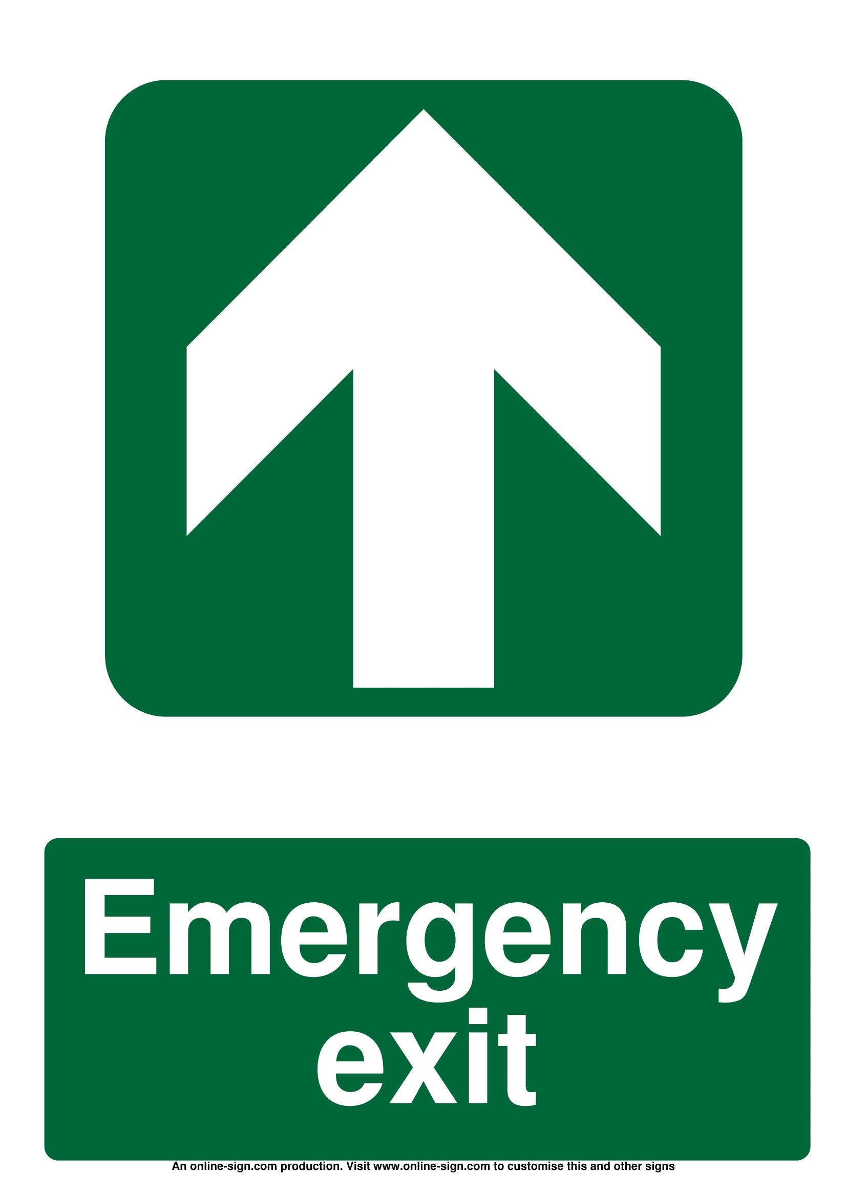 Emergency Exit Signs | Poster Template regarding Free Printable Exit Arrow Sign