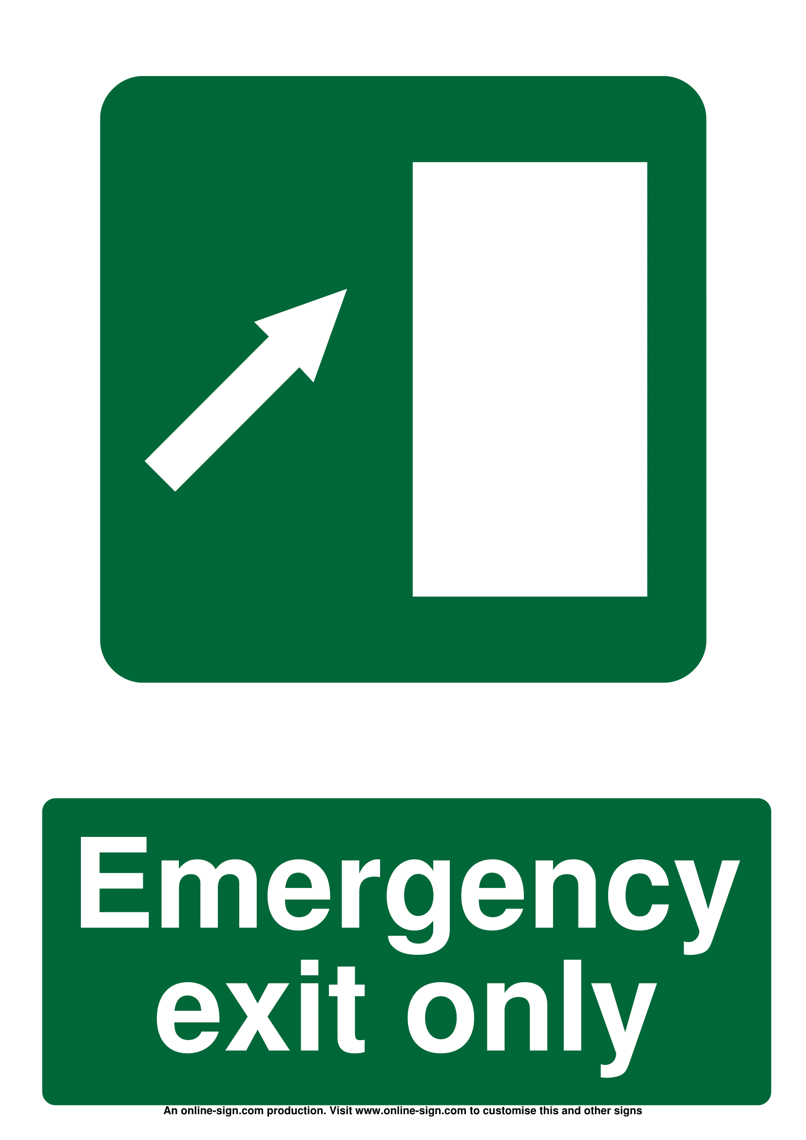 Emergency Exit Signs | Poster Template within Free Printable Exit Sign Template