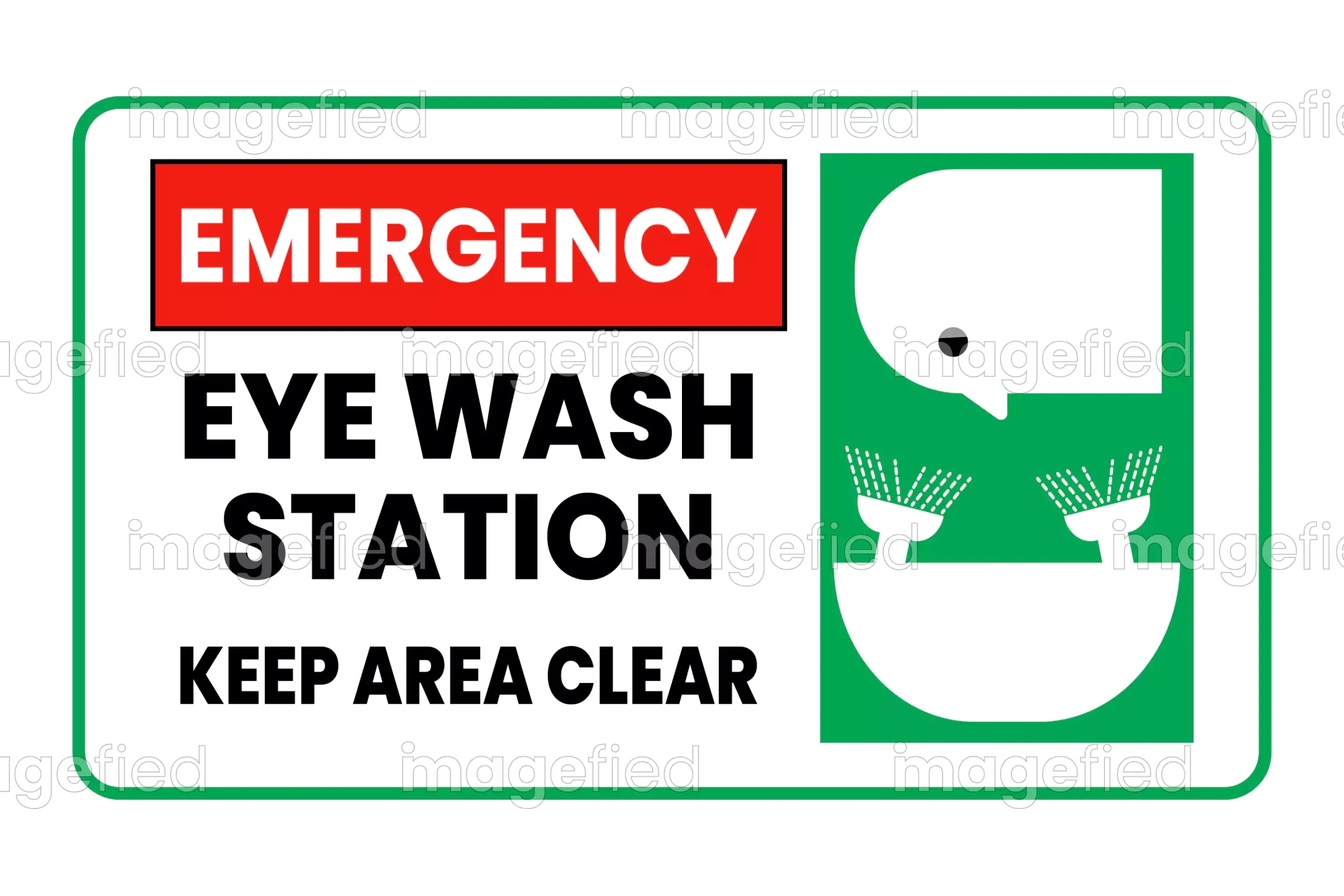 Emergency Eye Wash Station Sign Printable throughout Free Printable Eye Wash Station Inspection Tags
