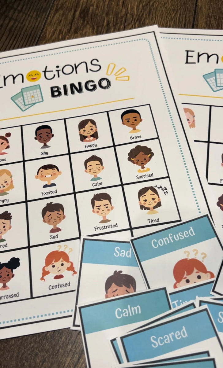 Emotions Bingo Free Printable