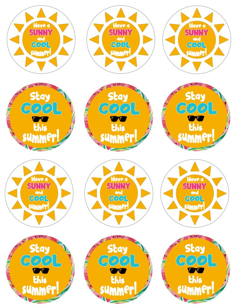 End Of The School Year Summer Themed Gifts And Tags | Free within Have A Cool Summer Free Printable Tags