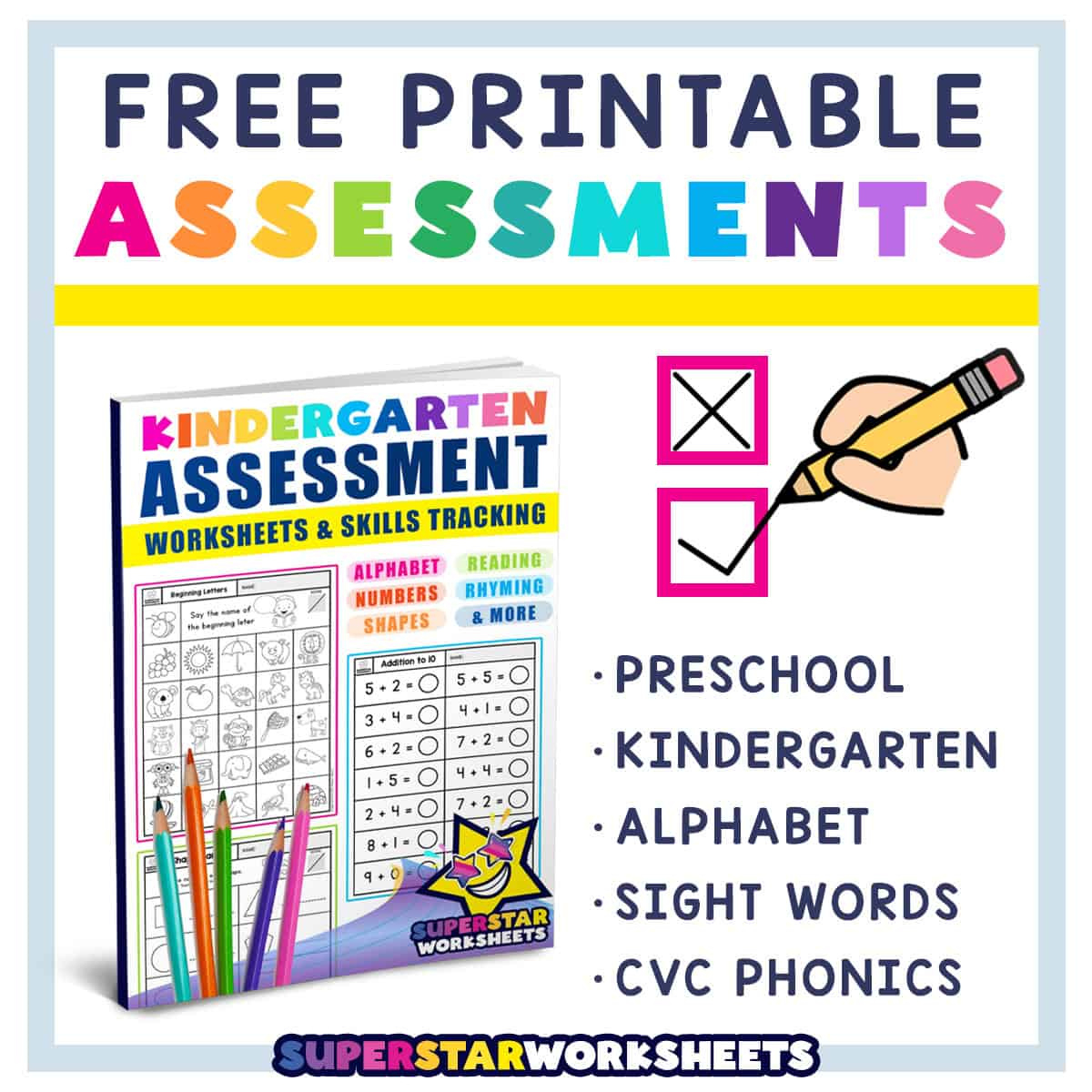 End Of The Year Assessment Packs - Superstar Worksheets throughout Free Printable Assessment Test Practice Sheets