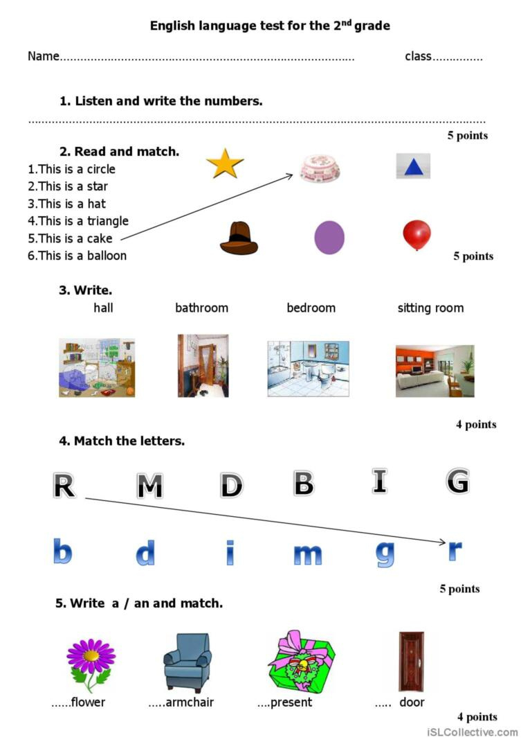english language test for the 2n english esl worksheets pdf doc for free printable esl assessment test English Language Test For The 2N…: English Esl Worksheets Pdf & Doc for Free Printable ESL Assessment Test
